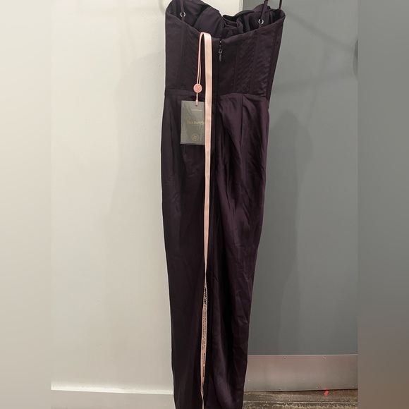NWT House of CB Maxi Dress Purple Night Shade Satin Charmaine Wedding Guest XS - Picture 6 of 10